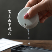 Qingyu Mountain Fuji Ceramic inkjie Town Water Drop Grinding Strip for Grinding and Water Drop Grinding and Water Special Small Students Handick Painting School Practice Adding Water Desktop Small Fittings