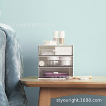 Minimalist drawer containing box Students Desktop ins Wind transparent Gel Paper Stationery jewellery finishing shelve