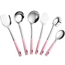 Spatula set kitchen pink cooking shovel supplies fried shovel kitchen utensils set healthy green creative spoon shovel seven