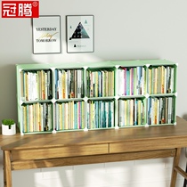Desktop book storage artifact sorting shelf high school students childrens student desk transparent bookshelf storage box
