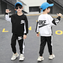 Childrens clothing boys  autumn suit 2020 new middle and large childrens handsome boys spring and autumn sports Korean version of the Western trend
