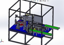 Automatic up and down Cam slitting machine 3D model drawing Solidworks design