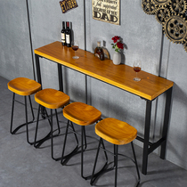 Solid wood bar chair modern simple high stool home back chair bar stool bar stool bar chair milk tea shop chair front chair