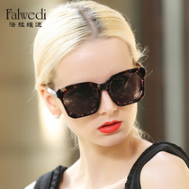 Farravidi star Big Frame polarized sun glasses female round face retro black super sunglasses tide man long face glasses