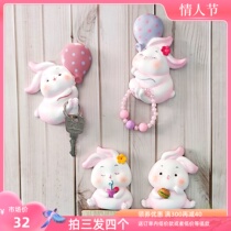 Lamp Wall Switch Decoration Sticker Childrens House Cute Rabbit Creative Solid Socket Protective Sleeve Double Switch Patch Wall Sticker
