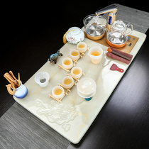 Modern new Qingyu jade tea tray home living room fully automatic one-piece tea set set creative tea tea table