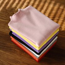 Girl Beating Bottom Sweater Childrens Undershirt Autumn Winter Thin CUHK Scout weaselweaters 2021 new semi-high neckline clothes