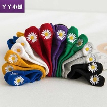 Little Daisy socks womens short socks small flower socks shallow heel embroidery academic wind Joker boat Socks spring and summer Net red cute cute