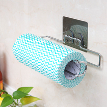 Biqing Multifunction Toilet Roll Paper Rack Kitchen Paper Towel Rack Toilet Kitchen towel rack suction cup rack free of punch