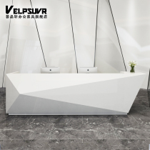 Front desk reception desk custom simple modern paint consulting special-shaped office creative bar desk company front desk