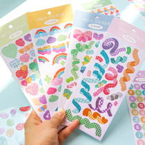 Send-in laser stickers Wonderful Rainbow House Series Cute Minimalist Colorful Growth Album Handbill Material Sticker