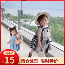 2020 summer children's loose vest dress girls baby skirt