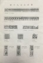 Han Painted Portrait of Nine Women's Grave in Chulan A Set of Ten Fine Steles Rubbings Study Decorations