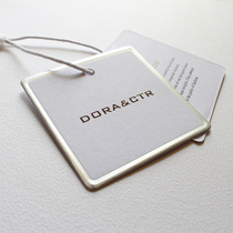Customized clothing tag custom-made womens special-shaped thick paper card trademark certificate printed clothes listing label elevator logo design hanging card custom tag custom (Xin Bai flagship store)