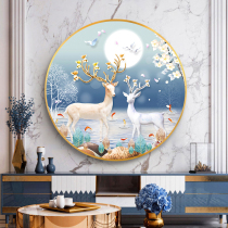 5D Diamond painting 2021 New Full diamond living room elk nine fish figure Restaurant cross stitch Crystal dot stick stick stick yourself