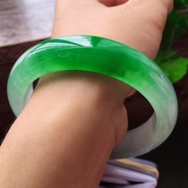Longyu Culture Myanmar Jade Ice Seed Bracelet Old Pit Positive Ring Yang Green Flop Emerald Bracelet
