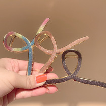 Korean net red hair clip high-grab texture metal grab clamp with head spoon shark jacket female