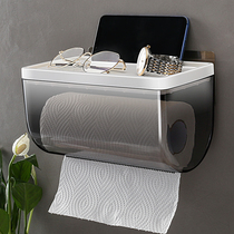 Punch-free waterproof tissue box toilet tissue rack wall hanging toilet tissue box waterproof sanitary carton roll paper holder