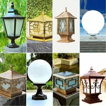 Lighting with electric column headlights Outdoor electric lamps double-sided round ball yard lighting Park courtyard community household cooling