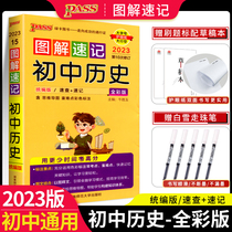 2023 New versions of the spot green card Book diagrams Speed Remember Shorthand Junior High School History 2022 9 Revision Full Color Edition With 2021 New Middle Examination Real Questions Middle School Teaching Assistant Knowledge Point Coset 4