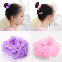 Female children silk yarn baby performance children dance dance floral headdress hand wrist flower yarn flower head rope Hairband hair ornaments