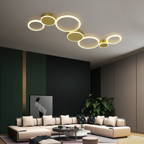 Modern simple living room ceiling lamp creative personality Circle bedroom lamp light luxury Nordic Net Red Room restaurant lamp