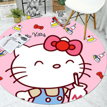 Ktcat round carpet bedroom cute girl heart Princess powder childrens room hello kitty cartoon floor mat