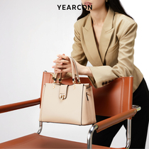 Mothers Day gift Yercon handbag 2022 new cow leather texture hand carrying bag 100 hitch satchel bag single shoulder bag