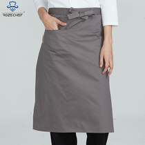 Half-length apron mens hotel restaurant chef waiter Western restaurant back kitchen mens and womens fashion half black apron