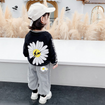 Girl autumn suit 2021 new foreign style female baby spring and autumn fashion spring and autumn leisure small children autumn tide clothes
