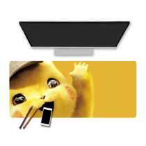 Pikachu big detective Pikachu super waterproof lock side game without heating mouse pad keyboard non-slip table mat