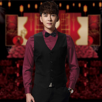 Winter groom wedding suit waistcoat men's shirt suit three-piece suit best man suit brother outfit group size dress