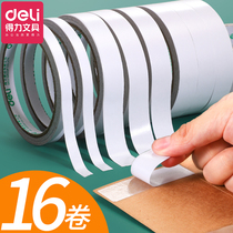 Del double-sided tape multi-purpose strong translucent tape independent installation simple equipment for students use 18mm easy-to-tear two-sided tape for home office