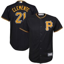 Baseball League Pirates #21 Clemente Pittsburgh Pirates Majestic Baseball Uniform T-Shirt