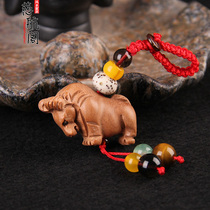 Mahogany Zodiac keychain zodiac rat cow Tiger Rabbit Dragon Snake Horse Sheep Monkey chicken dog pig twelve Zodiac keychain pendant