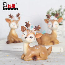 If original craftsmanship plum blossom deer small pendulum piece creative cute cartoon car home decoration pendulum piece buy two giveaways
