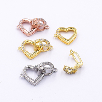 s925 silver-plated necklace buckle shou lian kou