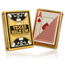 Professional Texas playing cards imported plastic big characters Park Ke PVC waterproof and folding washable wide clearance COPAG