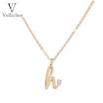 2021 New 925 sterling silver letter h necklace female choker light luxury Net Red fashion pendant decorative pendant