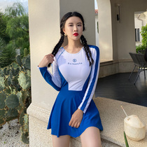 Swimsuit Womens Summer 2022 New Cover Slim Conservative Sexual Sensational Long Sleeve Spa Sports Skirt Student Big Code