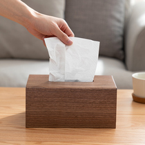 Light luxury tissue box walnut living room coffee table storage box drawing paper Nordic ins creative high-end household