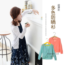 2021 spring and summer new girl thin coat middle child sunscreen sweater air conditioning clothing baby parent-child solid color cardigan