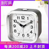  Japan Seiko clock Bedroom bedside creative fashion snooze night light luminous mute student small alarm clock QHE130