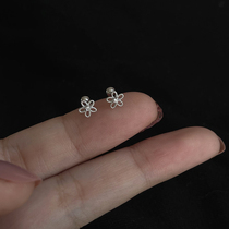 Ear nail for sleeping without picking up the body 925 pure silver-raised earhole screw buttoned earworm earbone earrings
