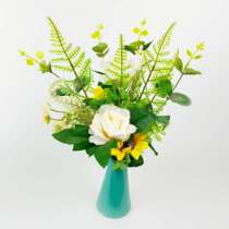 Mini restaurant small ornaments desktop small flower bouquet ins decoration Living room decoration Rose simulation flower home decoration