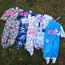 ou mei dan childrens sleepwear nightgown good men and women big zhong xiao tong coral fleece connected home leisure sleeping bag fang ti bei