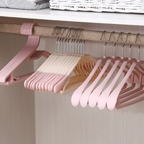 Plastic hangers Household non-slip hook clothes support thickened cold hangers Adult incognito wardrobe clothes rack