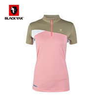 BLACKYAK breyak outdoor summer Ladies short sleeve slim stretch half collar T-shirt SCW086