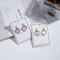 Korean ins Wind cd cross-dress temperament love help her round pendant earrings earrings female simple pseudo-mother supplies