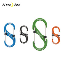 American Nite ize nai Love with lock 8 word button aluminum metal outdoor key buckle Quick hanging multipurpose hanging buckle EDC